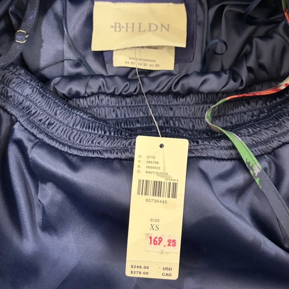 NWT Anthropologie BHLDN Sophia Apron-Top Jacquard Floral Midi Dress - size XS - Picture 6 of 8